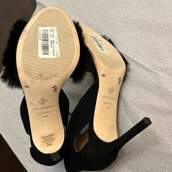 Antonio Melani Kayleigh Ankle Strap Rabbit Fur heels - Picture 7 of 10